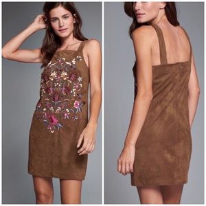 ABERCROMBIE & FITCH | FLORAL SUEDE DRESS